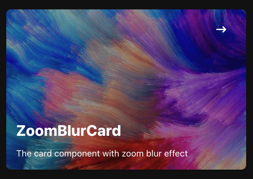 Zoom Blur Card